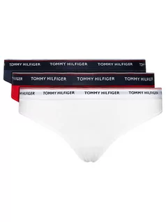 Majtki damskie - Tommy Hilfiger Komplet 3 par stringów UW0UW00048 Czerwony - grafika 1