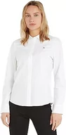 Koszule damskie - Tommy Hilfiger Damska koszula Organic Co Regular Ls Casual, Th Optic White, 70 - miniaturka - grafika 1