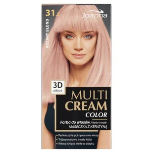 Joanna Multi Cream Color Farba nr 31.5 Różany Blond - Farby do włosów i szampony koloryzujące - miniaturka - grafika 2