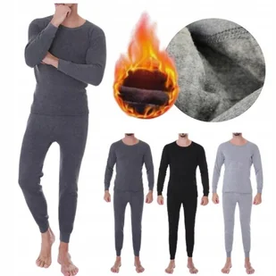 3X MĘSKIE KALESONY ZIMOWE CIEPŁE TERMO POLAROWE BAWEŁNA 3 KOLORY XL/XXL - Pozostała odzież narciarska - miniaturka - grafika 1