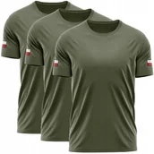 Koszulki męskie - Koszulki Wojskowe Militarne z Flagą Patriotyczne Zestaw 3 Pak 3Pak Basic - miniaturka - grafika 1