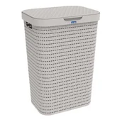 Kosze na bieliznę - Rotho Kosz na bieliznę Rotho Country 55L cappuccino CEN-72761 - miniaturka - grafika 1