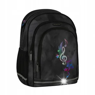 PLECAK SZKOLNY TORNISTER KLASA 1 3 CZARNY TĘCZOWE NUTY MUSIC - Plecaki szkolne i tornistry PLECAK SZKOLNY TORNISTER KLASA 1 3 CZARNY TĘCZOWE NUTY MUSIC - Plecaki szkolne i tornistry - miniaturka - grafika 1