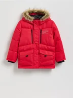 Kurtki i płaszcze dla chłopców - Reserved - Ocieplana kurtka z kapturem - czerwony - miniaturka - grafika 1