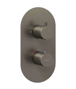 Ravak Espirit - Termostatyczna podtynkowa  bateria wannowa do obsługi dwóch wyjść wody, Brushed Hard Graphite X070323 - Baterie wannowe i prysznicowe - miniaturka - grafika 1