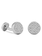 Spinki do mankietów i krawatów - BOSS Spinki do mankietów B-Monogram4ro 50532326 Srebrny - miniaturka - grafika 1