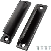 Zawiasy, okucia i inne akcesoria - Zestaw uchwytów do drzwi przesuwnych, uchwyty meblowe ze stopu aluminium, czarne uchwyty do szafek kuchennych, odpowiednie do drzwi - miniaturka - grafika 1