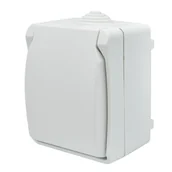 Gniazdka elektryczne - Gniazdo z uziemieniem Aqua Plus IP54 biały - miniaturka - grafika 1