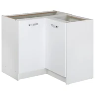 Szafki kuchenne - Szafka kuchenna stojąca narożna First kolor biały/srebrny - miniaturka - grafika 1