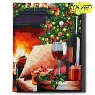 Malowanie po numerach - ObraObraz Malowanie po numerach 40x50 Cm / Świąteczne kakao / Oh Art  z Malowanie po numerach 40x50 Cm / Wino świąteczne / Oh Art - miniaturka - grafika 1
