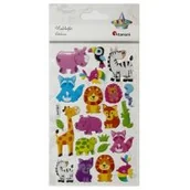 Zabawki kreatywne - Naklejki wypukłe zwierzęta safari 20szt Nowa - miniaturka - grafika 1