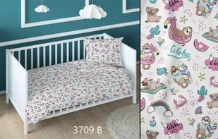 Pościel bawełniana 140x200 pieski aloha różowa dziecięca zapinana na suwak KARO Bawełna Max - Pościel dla dzieci - miniaturka - grafika 1