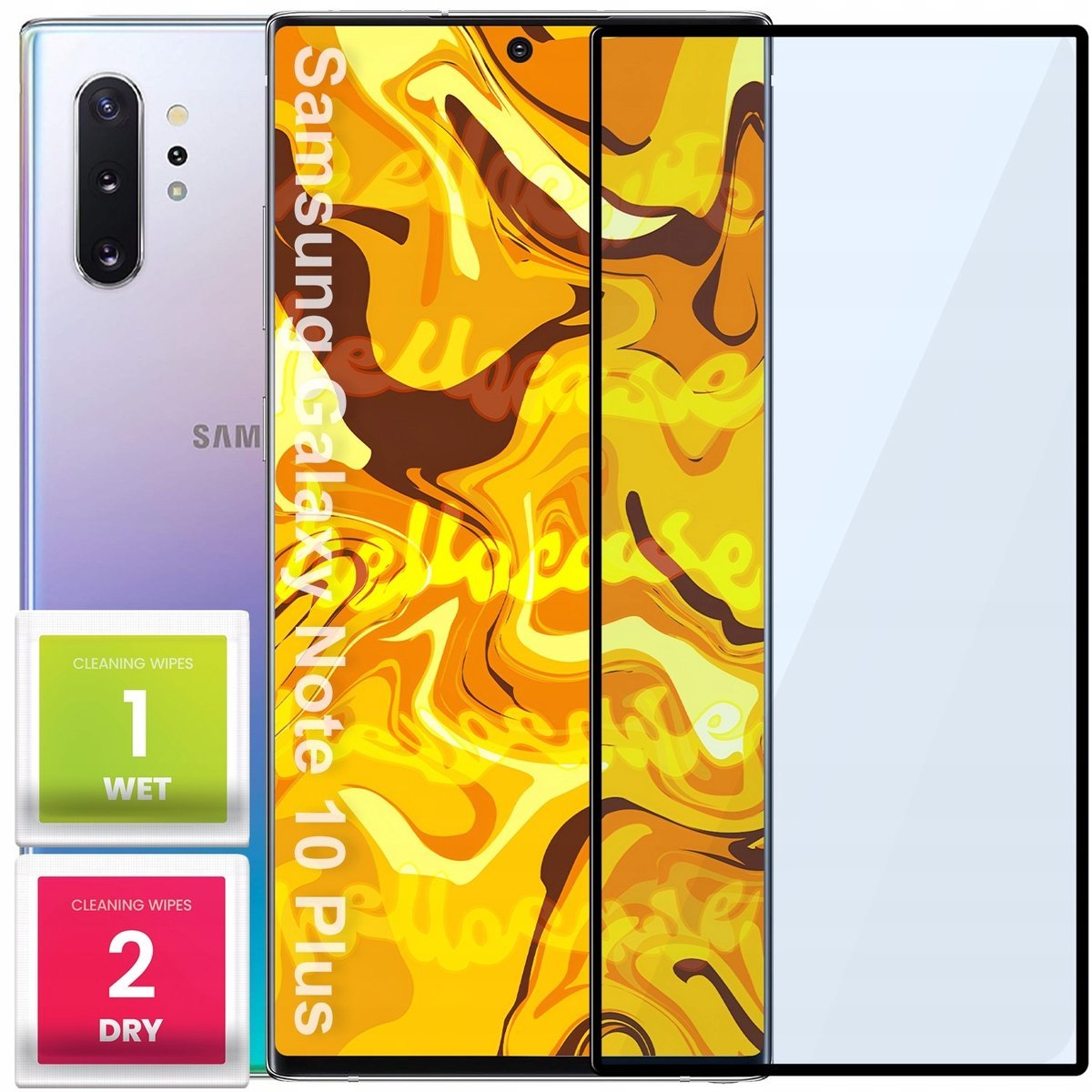 SZKŁO HARTOWANE DO SAMSUNG GALAXY NOTE 10 PLUS PEŁNE NA CAŁY EKRAN SZKIEŁKO