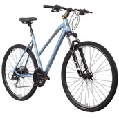 Rowery - Rower fitness LOMBARDO Amantea 200 D21 28 cali damski Niebiesko-szary - miniaturka - grafika 1