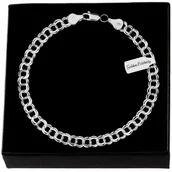 Bransolety męskie - Bransoleta Srebrna Męska Garibaldi 21Cm/6Mm Prezent Na 18 Urodziny + Gratis - miniaturka - grafika 1