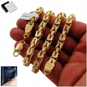 Łańcuszki - Złoty Łańcuszek Splot Królewski 925+585 55Cm/6Mm - miniaturka - grafika 1