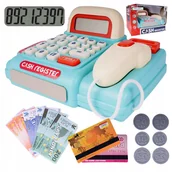 Zabawy w naśladowanie dorosłych - KASA FISKALNA INTERAKTYWNA SKLEPOWA EDUKACYJNA KALKULATOR SKANER KARTA LCD - miniaturka - grafika 1