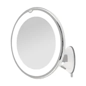 Lusterka do makijażu - Lustro powiększające 10x z oświetleniem, diodą LED i przyssawką blokującą Obrót o 360° - miniaturka - grafika 1