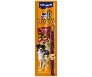 Vitakraft Vitakraft Beef Stick Superfood 15 x 25 g Groszek & żurawina| Dostawa GRATIS od 89 zł + BONUS do pierwszego zamówienia - Przysmaki dla psów - miniaturka - grafika 1