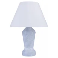 Lampy stojące - Drewniana lampka nocna z abażurem szary marmur - S225 B4-P70 - miniaturka - grafika 1