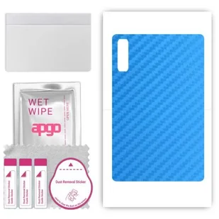 folia naklejka skórka strukturalna na TYŁ do Lenovo Tab M10 5G - Carbon Niebieski - apgo SKINS - Akcesoria do tabletów i e-booków - miniaturka - grafika 1