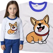 Piżamy dla dziewczynek - Piżama dziecięca Wesoły Pies Corgi 98/104 - VoloDonum - miniaturka - grafika 1