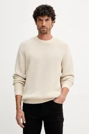 Swetry męskie - Pepe Jeans sweter bawełniany męski kolor beżowy ciepły PM7000022 - miniaturka - grafika 1