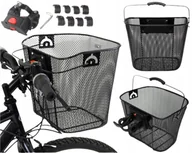 Koszyki rowerowe - Duży Koszyk Na Rower Metalowy Kosz Rowerowy Click - miniaturka - grafika 1