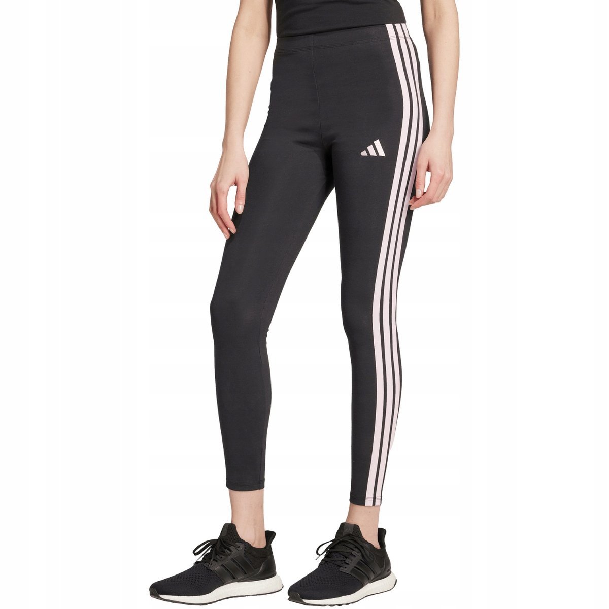 Legginsy damskie adidas Essentials 3-Stripes Cotton czarne JW1815 L