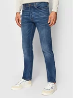 Spodnie męskie - Jack&Jones Jeansy Tim Original 12146384 Granatowy Slim Fit - miniaturka - grafika 1