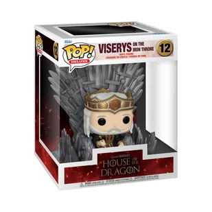 Funko POP! Deluxe, figurka kolekcjonerska, House of Dragon, Viserys on Throne, 12 - Figurki dla dzieci - miniaturka - grafika 1