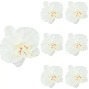 Storczyk Satyna Główka Wyrobowa Kremowa 6 szt - Sztuczne kwiaty - miniaturka - grafika 1