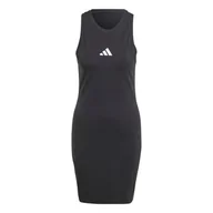 Sukienki - Damska Sukienka ADIDAS W FI SL DRESS JE0199 – Czarny - miniaturka - grafika 1