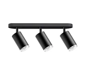 Lampy sufitowe - RGBW LED Lampa Sufitowa do Łazienki TURYN 3xGU10/6,5W/230V IP44 Czarna - miniaturka - grafika 1