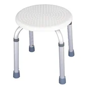 Akcesoria łazienkowe - Taboret prysznicowy biały 45 cm AWD Interior - miniaturka - grafika 1