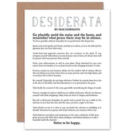 Kartki okolicznościowe i zaproszenia - Wiersz Desiderata Max Ehrmann - kartka okolicznościowa / urodziny CP2036 - miniaturka - grafika 1