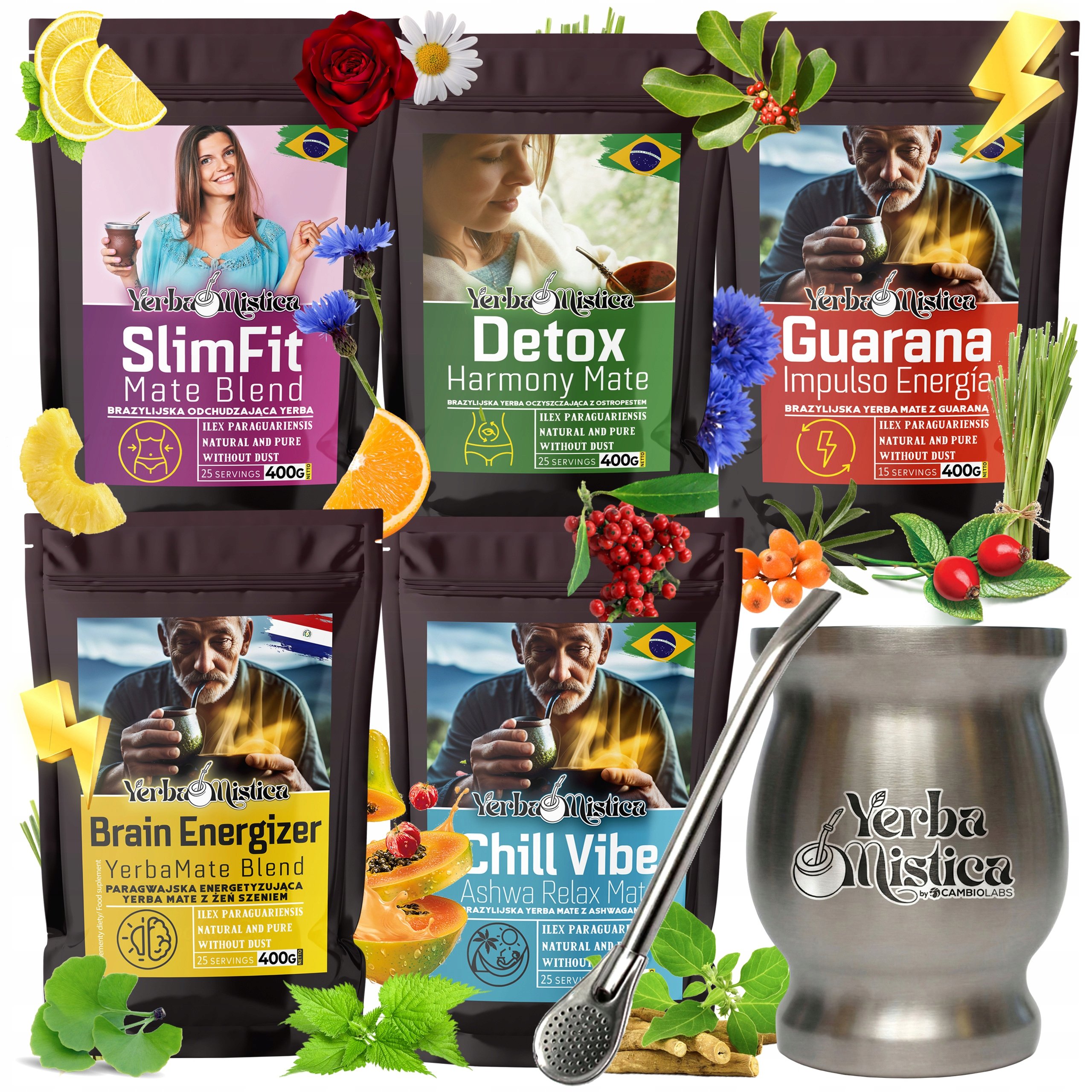Wszechstronny zestaw 5 Yerba Mate dla każdego