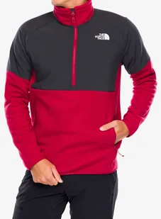 Bluza bez kaptura The North Face Glacier Heavyweight 1/2 Zip - garnet red/asphalt grey - Bluzy sportowe męskie - miniaturka - grafika 1