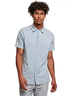 Koszule męskie - Urban Classics Męska koszula z dzianiny, niebieski, XS - miniaturka - grafika 1