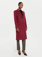 Płaszcze damskie - Boss Płaszcz wełniany Catara 50501019 Bordowy Slim Fit - miniaturka - grafika 1