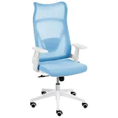 Fotele i krzesła biurowe - Beliani Krzesło biurowe BARD Błękitny - miniaturka - grafika 1