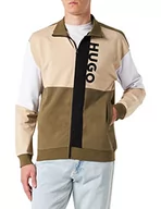 Kurtki męskie - HUGO Kurtka męska Colorblock Jacketzip Loungewear_Jacket, Open Green345., XXL - miniaturka - grafika 1