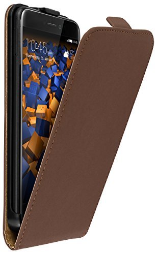 mumbi etui z klapką kompatybilne z Huawei P8 Lite 2017, etui na telefon komórkowy, case Wallet, brązowe