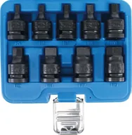 Klucze i nasadki - BGS 5485 sześciokątna nasadka do bitów zestaw | 12,5 MM (1/2") | z łbem walcowym z gniazdem sześciokątnym 5  19 MM | 9-częściowy - miniaturka - grafika 1