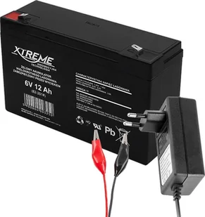 Xtreme Akumulator 6V/12Ah + ładowarka 82-201# 82-201# / BAT1145 - Baterie do zasilaczy awaryjnych UPS - miniaturka - grafika 1