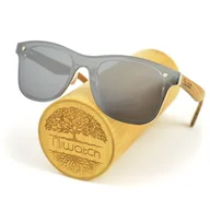 Okulary przeciwsłoneczne - Drewniane okulary przeciwsłoneczne Niwatch Orion Silver Mirror - miniaturka - grafika 1