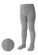 Rajstopy - Rajstopy dziewczęce bawełniane szare - miniaturka - grafika 1