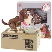 Skarbonki - Skarbonka Interaktywna Automat Pies Piesek Zjada Monety Sejf - Kremowy - miniaturka - grafika 1