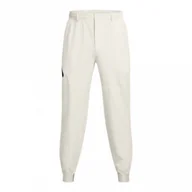 Spodnie sportowe męskie - Męskie spodnie treningowe Under Armour UA Unstoppable Joggers - białe - UNDER ARMOUR - miniaturka - grafika 1