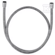Węże prysznicowe - Kludi LOGOflex wąż natryskowy, osłona z tworzywa sztucznego, z efektem metalicznym, z nakrętkami stożkowymi, G 1/2 x G 1/2 x 1250mm - miniaturka - grafika 1